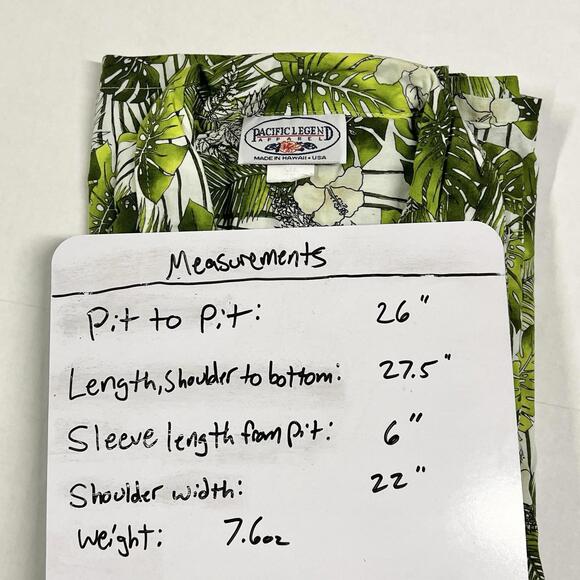 Vintage Pacific Legend Hawaiian Shirt Sz 2XL Palm Leaves Made In Hawaii USA - Picture 8 of 8